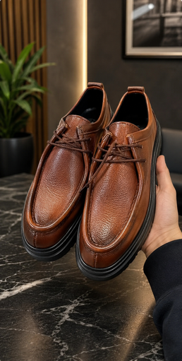 Chaussures Casual Marron à Lacets – Élégance & Style Intemporel