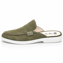 Mocassin Mules Vert Olive – Élégance Casual